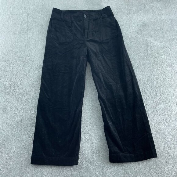 Matty M Ladies Wide Leg Corduroy Pants L Black Size L Inseam 27" NWT 2429 - Picture 1 of 10